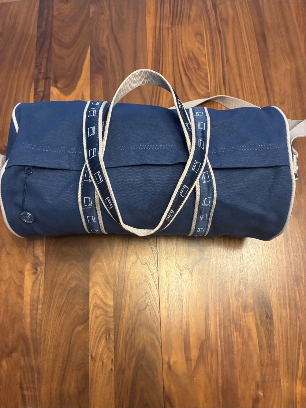 Warren brooks large navy duffel bag
